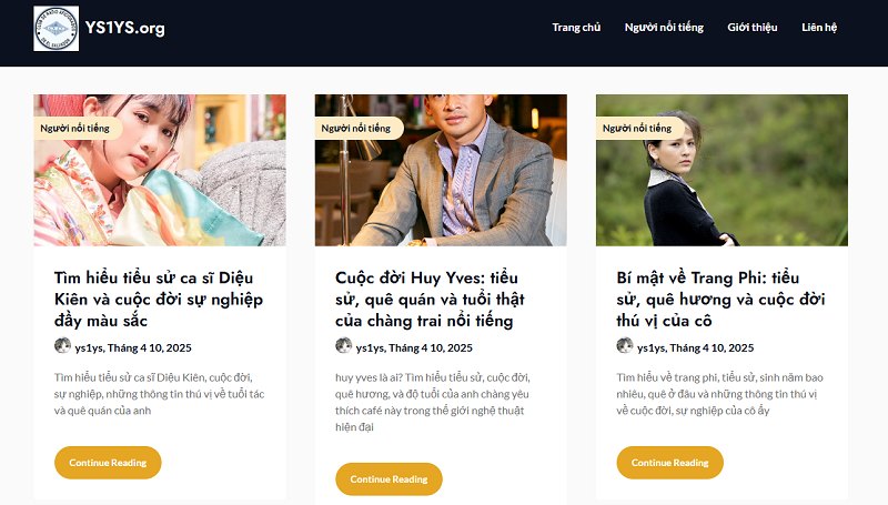 Hệ thống dữ liệu quy mô của YS1YS